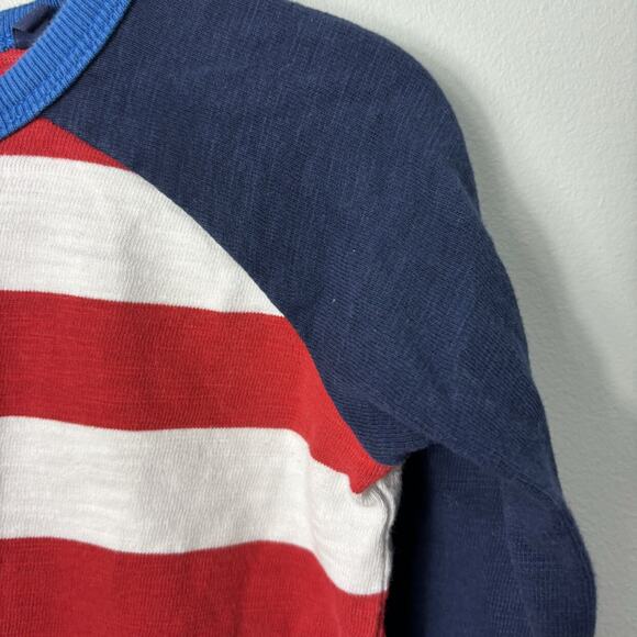 Mini Boden Red And White Striped Tee - Picture 3 of 5